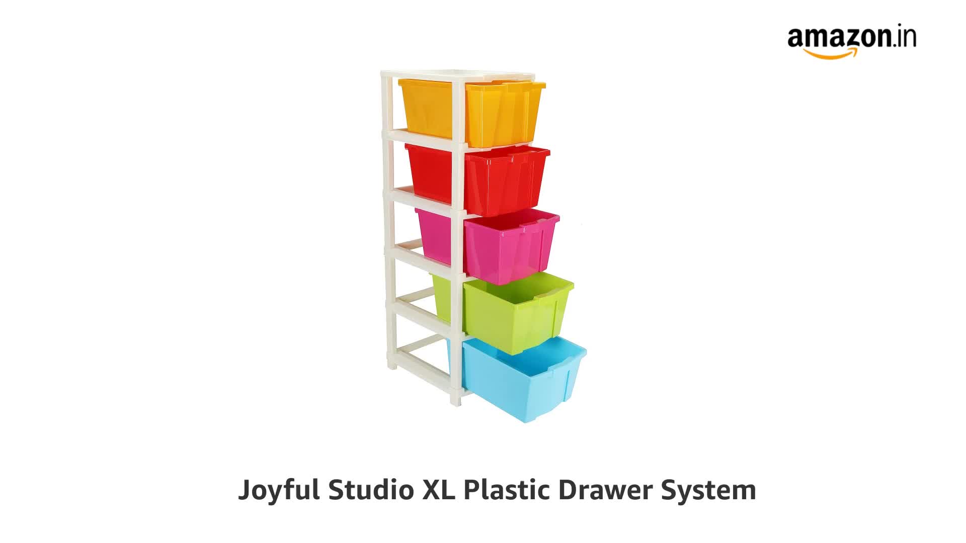 Joyful Studio XL Plastic Modular Drawer System for Home, Office